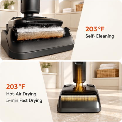 Wet Dry Floor Cleaner with Foam Cleaning and Self-Cleaning
