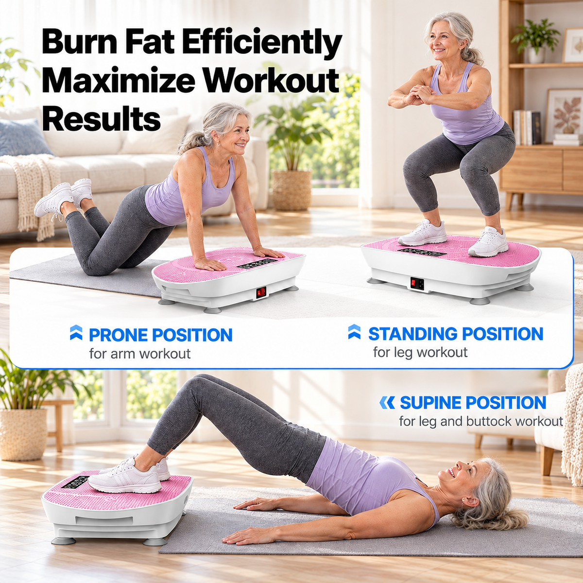 Curved Vibration Plate Exercise Machine
