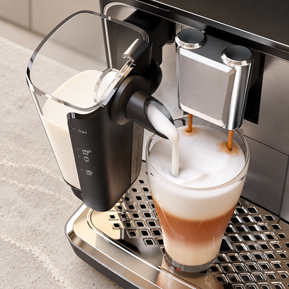 Automatic Espresso Machine with Grinder and Milk Frother