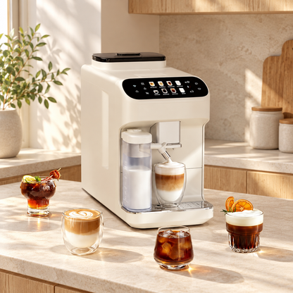 Smart Hot & Cold Coffee Machine with Milk Frother