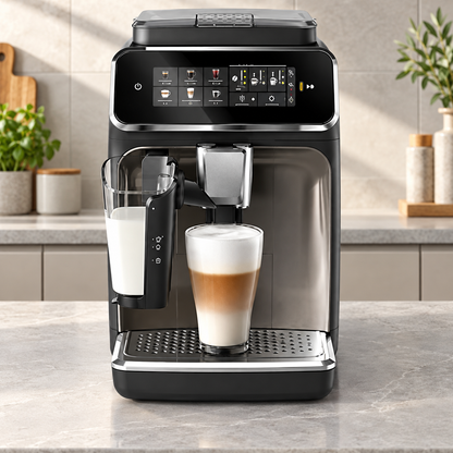 Automatic Espresso Machine with Grinder and Milk Frother