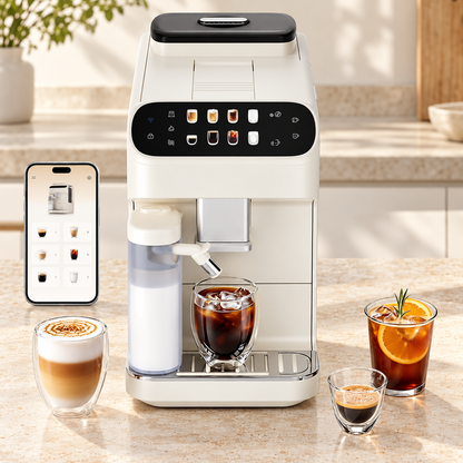 Smart Hot & Cold Coffee Machine with Milk Frother